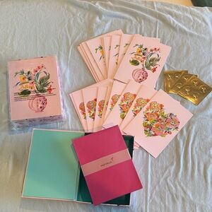 Papyrus Pink and Gold Floral Card Collection NEW, 40 cards + envelopes + seals